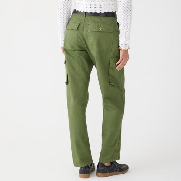 J.CREW Relaxed Fit Tapered Green Cargo Pant Size 27 100% cotton - Picture 3 of 10